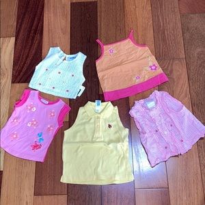 5 sleeveless girl shirt bundle